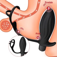 Penis Cock Ring Anal Vibrator