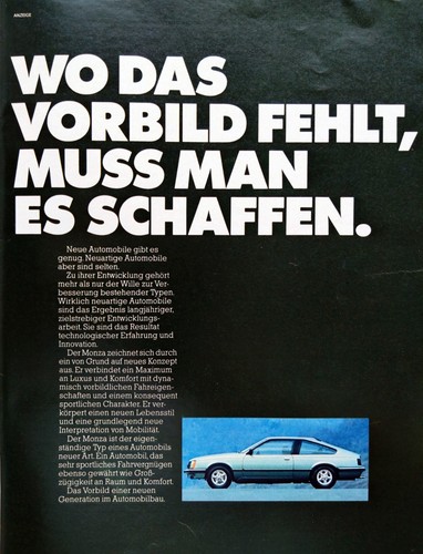 Opel monza early original - opel,