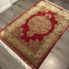 Persian Silk Rug Red/Gold