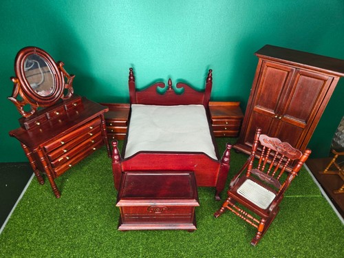 Doll house mahogany double - doll,