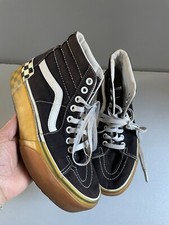 unisex Vans Sk8-Hi Stacked black platform shoes uk 4 eur 36.5