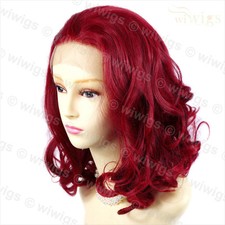 Wiwigs Lovely French Lace Front Short Curly Burgundy Red Mix Ladies Wig 