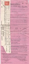 Alnwick Rural District Council 1946 General Rates Invoice+Stamp Receipt Rf 38676