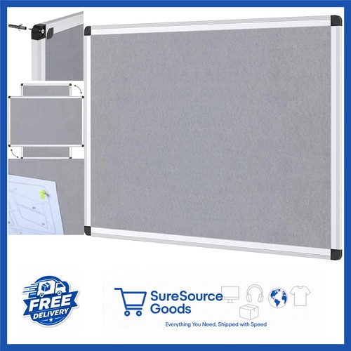 Felt notice board grey - notice, 60
