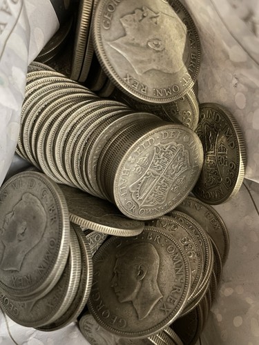 Half crown coins florins - half,