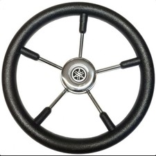 Yamaha Steering Wheel 350mm 5-Spoke Black 3/4" taper Marine YMM-24005-00 Genuine