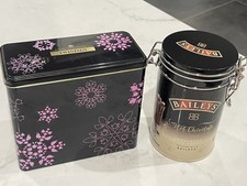 Empty Baileys Hot Chocolate Tin & Empty Twinning Tea Tin