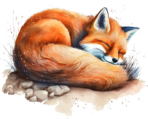 Fox wall art nursery colourful - fox,