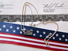 silver bar necklace 1 gram &