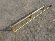 RECLAIMED USED SOLID BRASS  FOOT RAIL WITH BRACKETS