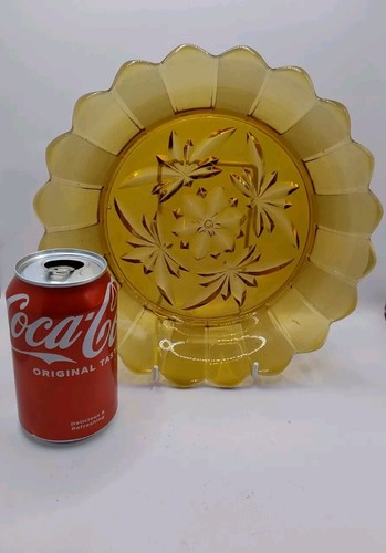 Vintage amber glass bowl - amber,