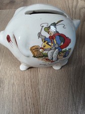Vintage Pottery Pig Money Box Piggy Bank