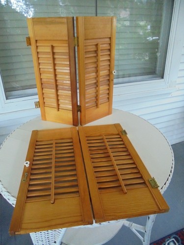 Pair vintage wooden pine - vintage,