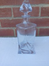 Vintage Twist Design Glass Decanter Liquor Scotch Whiskey Wine Barware