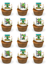 Minecraft Birthday 4-9 Cupcake