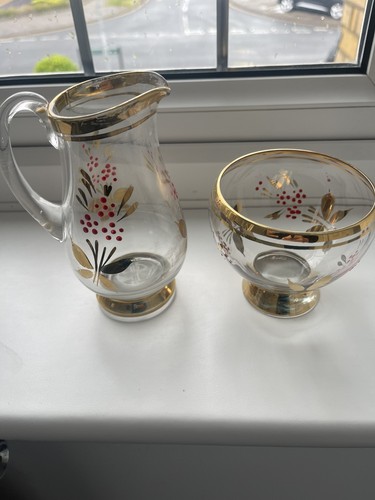 Vintage hand painted glass - vintage,