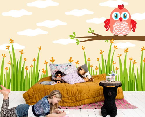 Green grass owl b4518 - 3d,