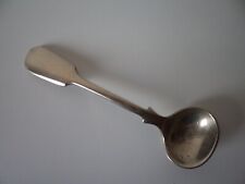 Antique Mustard Salt Spoon Old English Fiddle 3.5" (9cm) S L & S Pluro Silver