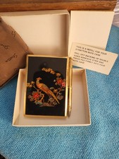   Vintage Stratton Enamel Note Case with Pen & Refill – Pheasant Design 31#