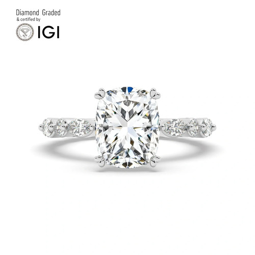 Ecushion diamond engagement - ecushion,