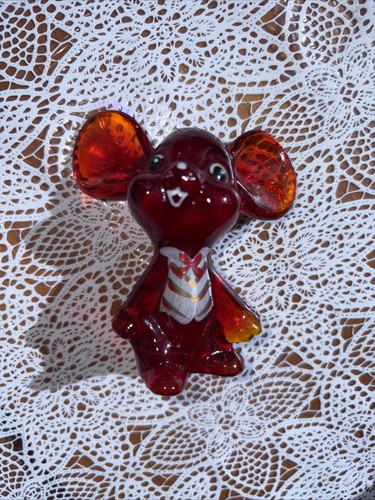 Fenton glass ruby red hand - fenton,