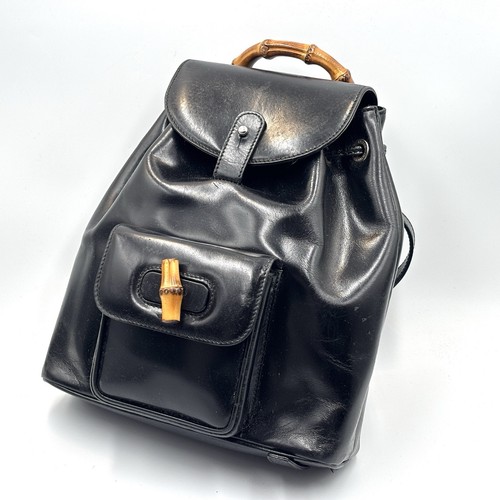 Gucci backpack bamboo leather - bamboo,