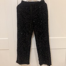 Black Sequin Women Trouser