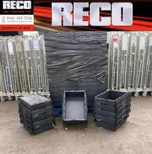 5 x VERY LARGE USED  BLACK  TOTE BOX / ALC / CRATE 700x460x350mm VGC STORAGE BOX