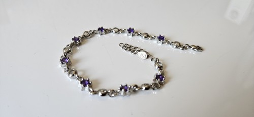 Vtg 925 sterling silver - silver, purple