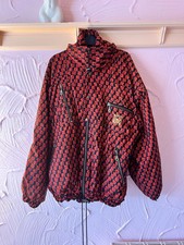 RARE FIND Vintage Coat 80s Ski Jacket Red Black Numero Uno Oversized Unisex