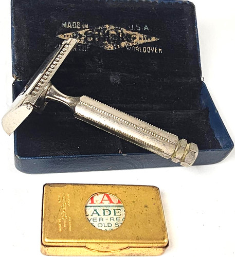 Vtg gillette razor kit antique - vtg,