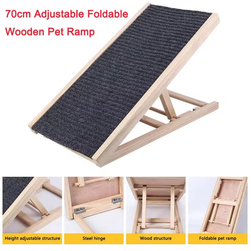Wooden dog ramp adjustable - wooden,