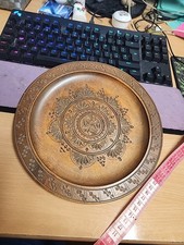 Vintage etched wooden - etched,
