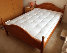 Pine Double Bed with nearly