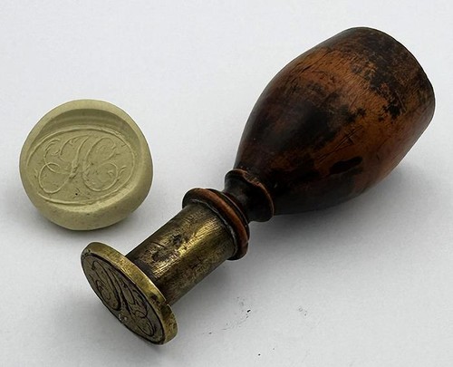 Georgian brass wood j - brass,