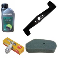 HONDA GV100 HRB423 SERVICE KIT SAE30 OIL NGK SPARK PLUG AIR FILTER 17" BAR