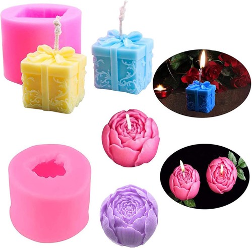 2pcs christmas silicone candle - christmas,