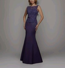 MARK LESLEY amethyst Navy Prom