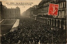 Old postcard Paris 1st Rue de