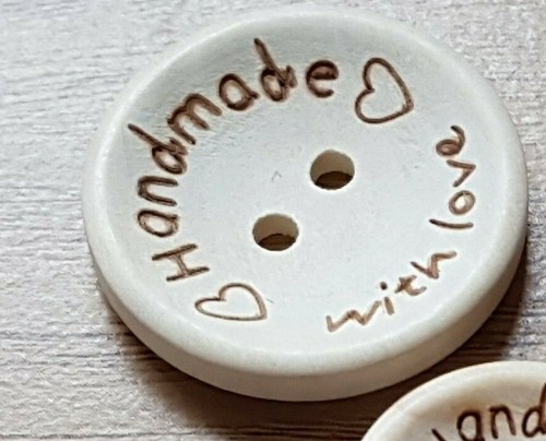 Wooden buttons handmade with - buttons, "handmade