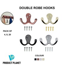 Double coat robe hooks - double,