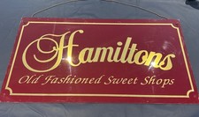 HAMILTONS OLD FASHIONED SWEET SHOP SIGN OLD SHOP SIGN