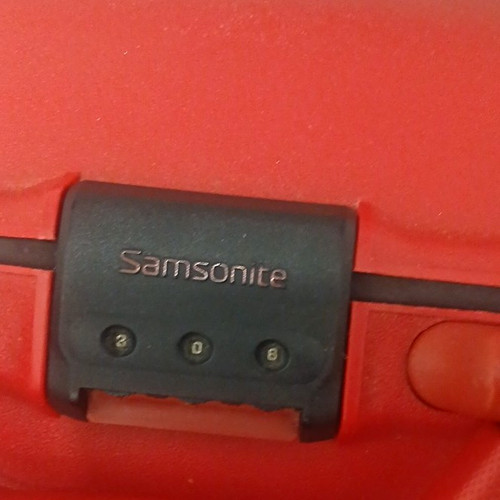 Samsonite red vintage hard - samsonite,