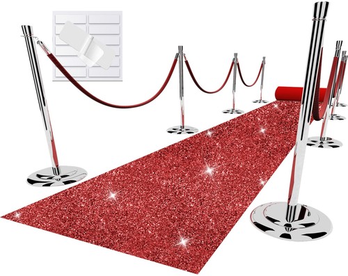 Glitter red carpet runner - red, for