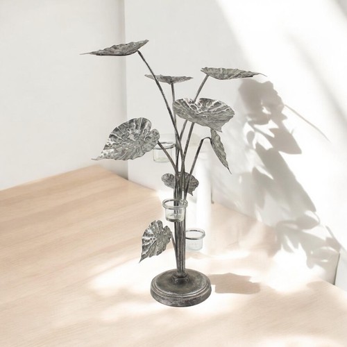 74cm silver metal candle - silver,