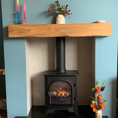Oak mantle fireplace mantel - oak,