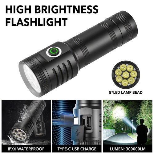 300000lm led flashlight - led,