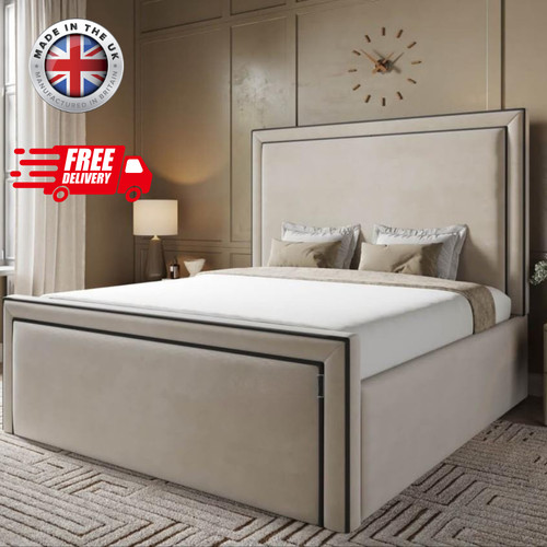 Elite border panel ottoman - border,
