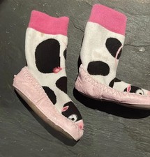 JoJo Maman Bebe Padders, aged 1-2 years. Pink with cow print
