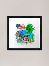 American flag native - american,